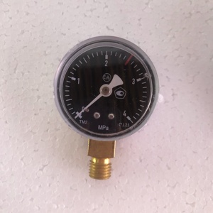Black Steel Case Bourdon Tube Manometer Radial Mount Air <strong>Gauge</strong> Furnace Industrial Oxygen <strong>Pressure</strong> <strong>Gauge</strong> 0-4Mpa Copper Alloy - Product Image 3