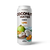 100% Vers 500Ml Kokoswater Met Pulp Oem Private Label Frisdrank Fabriek Direct-Free Sample & Design Bulkverpakking