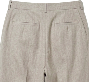 Pantalones de Mujer Color Caqui Personalizados, Corte Recto, Cintura Media, Largos, Casuales, de Oficina, Corte Regular, Transpirables, con Pliegues Delanteros - Product Image 4