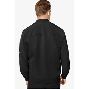 Blouses d'hiver confortables pour hommes avec fermeture éclair, vestes noires à fermeture éclair pour le travail hospitalier, en spandex, pour médecins et infirmières - Product Image 4