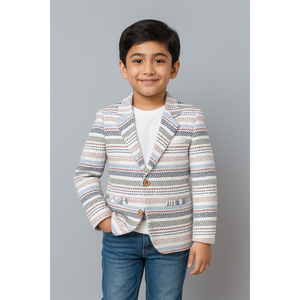 เสื้อเบลเซอร์สำหรับเด็กผู้ชายลายทางหลายเส้น - Product Image 5