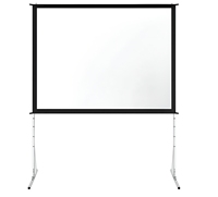 Écran de projection extérieur portable et pliable 60/100/200 pouces en aluminium pour projection à domicile - Vente chaude