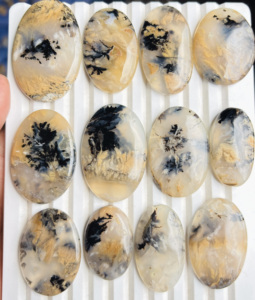 Natural Tiger Dendrite Agate Oval Cabochons Polished Loose Gemstones for DIY Jewelry Making Bulk Wholesale BY MAHNAJ GEMS ,INDIA - Product Image 5