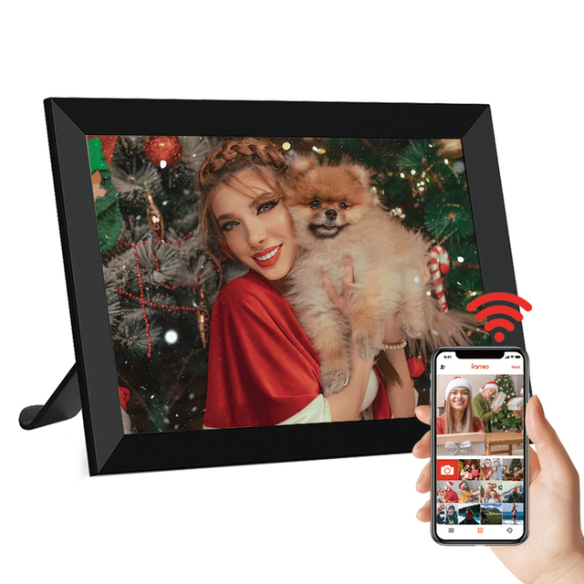 Revolutionary10.1Inch WiFi Digital Photo Frame with High-Def IPSTouchScreen and Easy Smartphone Connectivity to DisplayYourPhoto