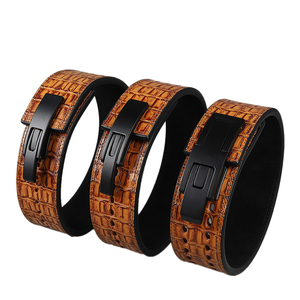 Ceinture de musculation unisexe professionnelle de qualité supérieure, 13 mm, en cuir texturé crocodile, respirante, réglable, robuste, pour la protection - Product Image 4