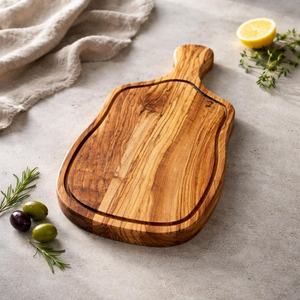 Natural Acacia Wood Chopping Block Rectangle Shape Handle Eco-Friendly Serving <b>Board</b> 1.5cm Thick Dishwasher Safe Kitchen <b>Tool</b> - Product Image 4