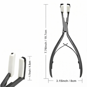 Pince à extensions de cheveux en acier inoxydable conçue avec des coussinets en silicone pour sceller en douceur les pinces d'extension sans endommager les cheveux - Product Image 2