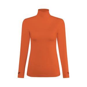 Camisa de manga larga para mujer con capa base ajustada, protección UV, absorción de humedad, tela transpirable y de secado rápido OEM ODM personalizada - Product Image 3