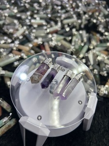 Pendentif en améthyste pour stylo, collier en cristal violet, bijoux artisanaux en pierres précieuses pour un style spirituel et un usage quotidien - Product Image 3