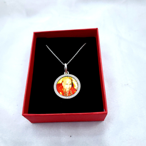 Pendentif unisexe en argent sterling 925 avec lettre personnalisée et chaîne en moissanite - Product Image 2