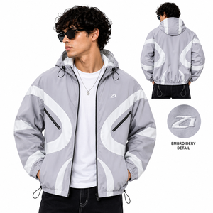 Chaquetas para Hombre con Capucha, Cortavientos de Bloques de Color, Ropa de Calle de Poliéster, Prendas Exteriores, Marca Privada, Directo de Fábrica - Product Image 1