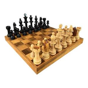 Vintage Decorative <b>Wooden</b> Chess Board Handcrafted Wall <b>Sign</b> Craft Item - Product Image 5