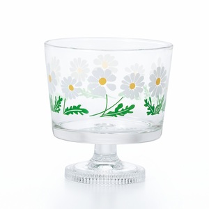 Vaso de postre retro Aderia con base, tipo superficial y profundo, hecho en Japón, estilo retro Showa, vaso con base, vajilla Kawaii linda - Product Image 2