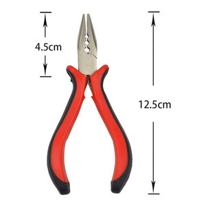 Pince professionnelle à 3 trous pour extensions de cheveux à micro-anneaux, outil efficace d'ouverture et de retrait en rouge vif - Product Image 2