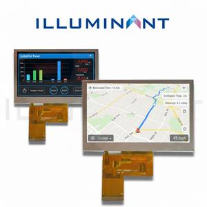 TFT-LCD 4.3 inch 480x272 500 nits IPS TN COG FPC Plug Type Custom <b>Panel</b> <b>Display</b> Module for Portable Gauges - Product Image 2