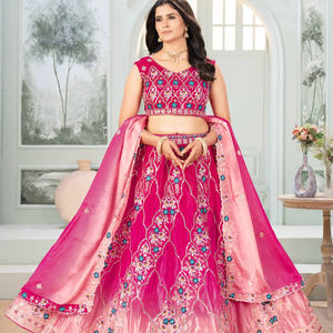 Vestido de novia indio de Bollywood, glamuroso, elegante, deslumbrante, exclusivo, de primera calidad, para fiestas, Diwali, Lehenga Butterfly Net - Product Image 1