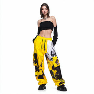 Pantalones de chándal holgados de invierno para mujer, estilo urbano, para correr, sudaderas, top oversize, pantalones de chándal anchos de forro polar, pantalones de pijama - Product Image 3