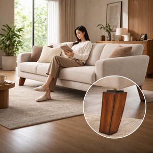 Aesthetic Solid Wood Curved Furniture <b>Feet</b> Customizable Replacement Slanted Wooden <b>Sofa</b> Legs <b>For</b> Modern Couch And Chair - Product Image 6