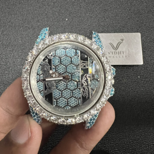 Reloj de Pulsera Unisex de Lujo Personalizado, Mecánico Antiguo, Analógico, con Cristal, Diamante Moissanita, Probador de Diamantes, Acero Inoxidable OEM - Product Image 6