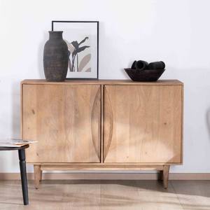 Vandana Autumn Aura <b>sideboard</b> in solid mango wood with 2 doors and integrated handles, Cabure design - Product Image 1