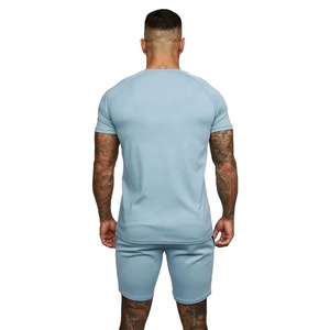 Ensemble double de streetwear à manches raglan pour hommes, ensemble de 2 pièces avec impression personnalisée, pour l'été, tous les jours et l'entraînement - Product Image 6