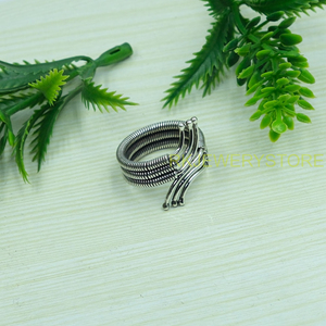 Bague en argent sterling 925 pur, faite à la main, style vintage bohème, pour femme, petite amie, unisexe, cadeau de Noël - Product Image 2