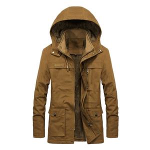Men's Winter Faux <b>Fur</b> Lined Parka <b>Hooded</b> Windproof <b>Jacket</b> - Product Image 4