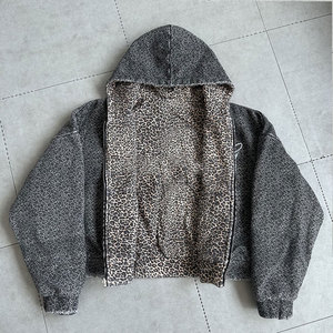 Wholesale Manufacturer Pocket Double Layer Cropped Jacket Acid Washed <b>Men</b> Custom Reversible Zip Hoodies 100% Cotton Quick Dry - Product Image 5