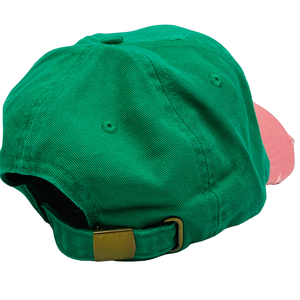 Skee Wee Green Pink Hat Embroidered Letter Baseball <b>Cap</b> Two Tone Adjustable Cotton Headwear Casual Fashion <b>Vintage</b> Style Hat - Product Image 3