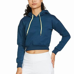 Sweat à capuche pour femme de qualité supérieure, tendance, nouveau style uni, tissu 100% coton, manches longues, couleur unie, sweat à capuche pour femme - Product Image 3