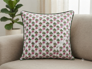 High Quality Pure Cotton Handcrafted Luxury Throw Pillow Cover Zipper Closure Washable Anti-Bacterial Floral/Festival/Portrait - Product Image 4