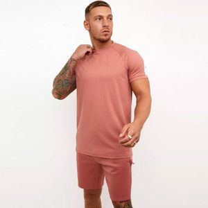 Conjuntos de dos piezas para hombre con franja lateral, diseño único, camisetas de color sólido para verano, venta al por mayor, conjuntos dobles gemelos - Product Image 5