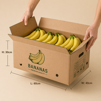 Op maat gemaakte logo-geprägte golfkartonnen fruitdoos, milieuvriendelijk, biologisch afbreekbaar, herbruikbaar, gerecycleerde materialen, voor de verzending van verse mango's