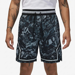 Pantalones Cortos de Baloncesto Tejidos Estampados para Hombre, Transpirables, de Secado Rápido, con Cordón Ajustable, Cintura Media, para Gimnasio, Correr y Uso Casual - Product Image 1