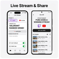 Aplicación RoyalCraft Enterprise Game Recorder para IOS/Android/Linux/Mac - Transmisión en Vivo y Editor de Video en Stock