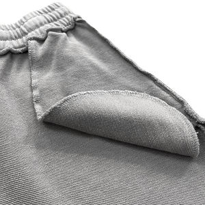 OEM 2026 Custom Logo Washed Men's French Terry Straight Leg Sweatpants Luxury Mens Casual Style Custom Design Sweat Pants - Product Image 4