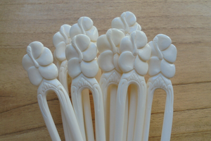 Épingle à cheveux unique en os |   Bâtonnet en poils naturels poli à la main - Product Image 4