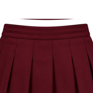 Burgundy Sublimated Cheer Panel <b>Skirt</b> <b>Pleated</b> Athletic Team Uniform Bottoms Sports Training Wear Performance Competition Apparel - Product Image 3
