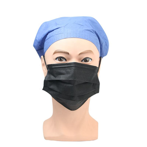 Masques faciaux en tissu non tissé de protection pour la vente directe, avec anneau blanc, masque chirurgical jetable 3 plis pour adulte - Product Image 1