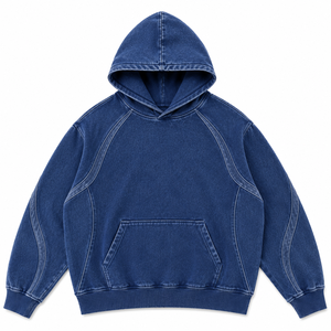 Sweat à capuche oversize Y2K personnalisé pour l'hiver, streetwear épais, impression numérique, écologique, marque privée - Product Image 4