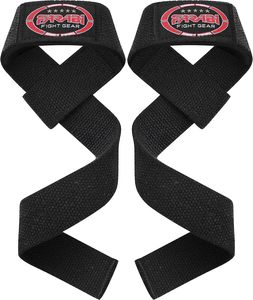 Sangles de musculation FARABI en nylon noir réglables pour haltérophilie, équipement de musculation unisexe pour soulever des poids lourds - Product Image 3