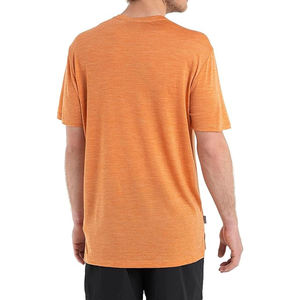 T-shirt à manches courtes col rond pour homme, coupe classique, couleur unie, tissu jersey, style décontracté, tricoté, teint uni - Product Image 6