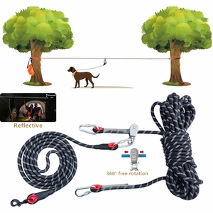 Heavy Duty 15m Dog <b>Run</b> Cable Kit (8mm/10mm/12mm) with Stainless Steel Pulley & Reflective Rope, Outdoor Tie Out System Wholesale - Product Image 1