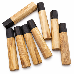 Manche de couteau en bois d'olivier et bois de santal de qualité supérieure – Manche de couteau de chef japonais octogonal fait main 105 mm - Product Image 4