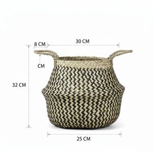 Cesta de Almacenamiento de Mimbre Tejido, Hecha a Mano, Ecológica, Duradera, Diseño Circular Moderno, Personalizable, Organizador Multifuncional - Product Image 3