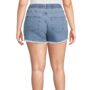Shorts de Mezclilla Vintage para Mujer, Shorts Clásicos de Algodón, Corte Holgado, Estilo Casual de Verano, Color Azul Deslavado - Product Image 4