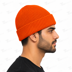 <b>Mens</b> Beanie <b>Hats</b> Grey Beanie Soft Grey Knit Fabric <b>Winter</b> Cap Relaxed Comfortable Stretch Fit for Casual Streetwear Travel - Product Image 3