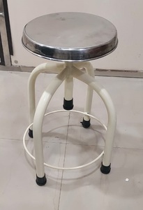 Stainless Steel Medical Patient Revolving Stool Height Adjustable Operating Room Examination Stool with <b>Footrest</b> - Product Image 5