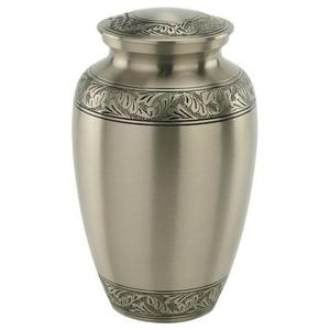 Handcrafted Metal Brass Funeral Cremation Urn Large Adult Urns for Human Ashes Set with Matching Token <b>Keepsake</b> Wholesale Urns - Product Image 3