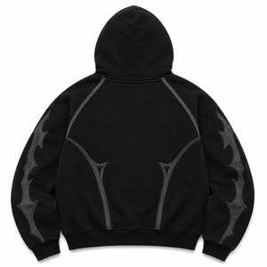 Sweat à capuche pour homme en molleton 100% coton épais, délavé à l'acide, avec impression numérique frontale et poches, personnalisable avec logo, vente en gros, haute qualité, hiver - Product Image 2